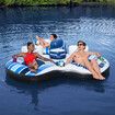 Bestway Floating Island Pool Float Tubes 2 Man River Tube Water Raft Inflatable Watersport Rapid Rider Double Innertube Lake Lounger with Cooler