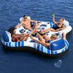 Bestway 4 Person Inflatable Floating Island 2.57m x 2.57m River Tubes Lounges Coolers Watersport Floats