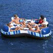 Bestway 4 Person Inflatable Floating Island 2.57m x 2.57m River Tubes Lounges Coolers Watersport Floats