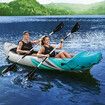 Bestway 2 Man Inflatable Kayak Blow Up Kayaking Boat Water Sport Paddling Canoe Raft Fishing Two Person with Hand Pump Paddles Carry Bag