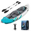 Bestway 2 Man Inflatable Kayak Blow Up Kayaking Boat Water Sport Paddling Canoe Raft Fishing Two Person with Hand Pump Paddles Carry Bag