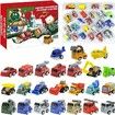 Cars Advent Calendar 2023 For Kids,Styles&Colors Random, 6 Series 24 Different Pull Back Vehicles Best Gift For Kids