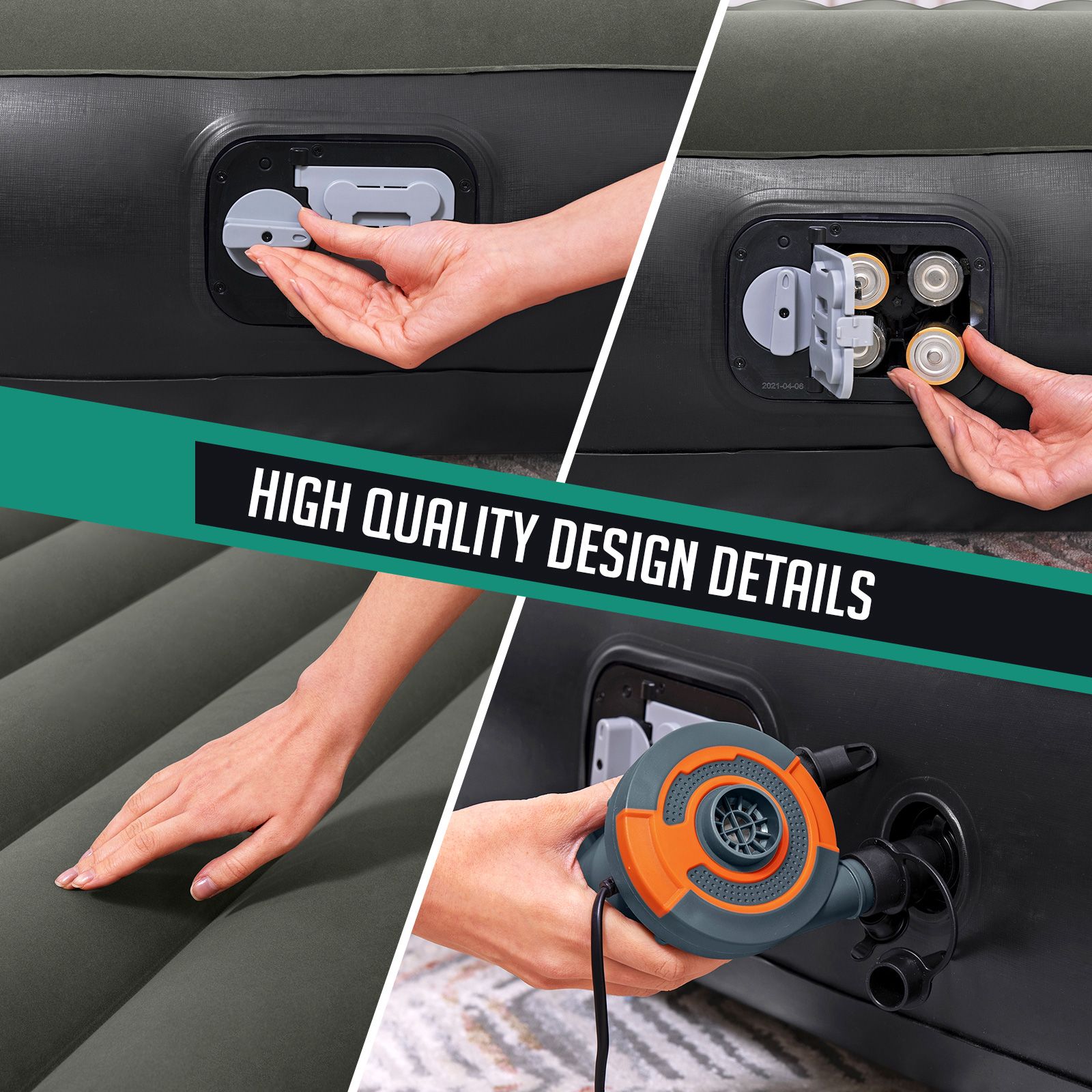 Bestway Air Mattress Bed Queen Inflatable Blow Up Airbed Floating Camping Sleeping Blowup Mat Pad Cushion Lounge with Built in Pump