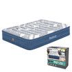 Bestway Queen Airbed Inflatable Bed Blow Up Air Mattress Built-in Pump 36cm Raised Comfort 2.03x1.52m Flocked Top Portable Guest Camping Cushion