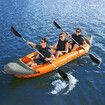 Bestway 3 Man Inflatable Kayak Blow Up Boat Kayaking Water Sport Paddling Raft Canoe Fishing Three Person Seater with Paddles Hand Pump Carry Bag