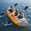 Bestway 3 Man Inflatable Kayak Blow Up Boat Kayaking Water Sport Paddling Raft Canoe Fishing Three Person Seater with Paddles Hand Pump Carry Bag