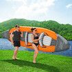 Bestway 3 Man Inflatable Kayak Blow Up Boat Kayaking Water Sport Paddling Raft Canoe Fishing Three Person Seater with Paddles Hand Pump Carry Bag