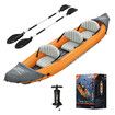 Bestway 3 Man Inflatable Kayak Blow Up Boat Kayaking Water Sport Paddling Raft Canoe Fishing Three Person Seater with Paddles Hand Pump Carry Bag