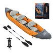 Bestway 3 Man Inflatable Kayak Blow Up Boat Kayaking Water Sport Paddling Raft Canoe Fishing Three Person Seater with Paddles Hand Pump Carry Bag