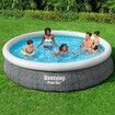 Bestway Fast Set Pool 3.66mx76cm Inflatable Above Ground Swimming Filter Pump Outdoor Round Rattan 12ftx30in Family Kids Adults Water Play Party