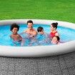 Bestway Fast Set Pool 3.66mx76cm Inflatable Above Ground Swimming Filter Pump Outdoor Round Rattan 12ftx30in Family Kids Adults Water Play Party