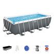 Bestway Power Steel Pool Set 4.88x2.44m Above Ground Outdoor Swimming Metal Frame Filter Pump Ladder Cover Family Water Play Party