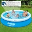 Bestway Fast Set Up Round Pool 3.66mx76cm Above Ground Swimming Inflatable 12ft x 30in Blue Outdoor Kids Adults Backyard Family Water Play Station Party