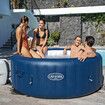 Bestway Lay Z Spa Hot Tub 4 Person Inflatable Massage Bathtub Pool Outdoor Portable Heated Water Station Round Top Cover 1.96mx71cm