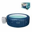 Bestway Lay Z Spa Hot Tub 4 Person Inflatable Massage Bathtub Pool Outdoor Portable Heated Water Station Round Top Cover 1.96mx71cm