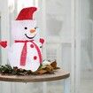 1PC Christmas Light Up Ornament Christmas Snowman Ornament Mini Christmas Ornament Snowman Doll Lighted Christmas Decor  Luminous Decor Light