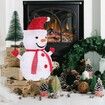 1PC Christmas Light Up Ornament Christmas Snowman Ornament Mini Christmas Ornament Snowman Doll Lighted Christmas Decor  Luminous Decor Light