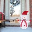 1PC Christmas Light Up Ornament Christmas Snowman Ornament Mini Christmas Ornament Snowman Doll Lighted Christmas Decor  Luminous Decor Light