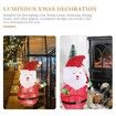 1PC Christmas Light Up Ornament Santa Claus Metal Santa Claus Home decor LED Santa Nativity Decor Light up Santa Claus Outdoor Table lamp Cloth Desk lamp Luminous