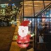 1PC Christmas Light Up Ornament Santa Claus Metal Santa Claus Home decor LED Santa Nativity Decor Light up Santa Claus Outdoor Table lamp Cloth Desk lamp Luminous