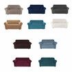 3 Seaters Elastic Velvet Sofa Cover Universal Pure Color Chair Seat Protector Couch Case Stretch Slipcover Dark Blue