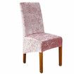 Elastic Velvet Chair Cover Chair Seat Protector Stretch Slipcover for Dining Room Wedding Banquet Party Hotel Kitchen Champagne