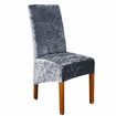 Elastic Velvet Chair Cover Chair Seat Protector Stretch Slipcover for Dining Room Wedding Banquet Party Hotel Kitchen Champagne