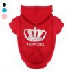 XS To XXXL Winter Pets Dog Princess Crown Printed Clothes Puppy Cat Hoodie Warm Coat