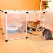 DIY Large Cat Villa Home Pet Bed Pet Cage White Wire Fence Dog Kennel Anti-skip Cat Fence Plastic Home Wooden Hammer