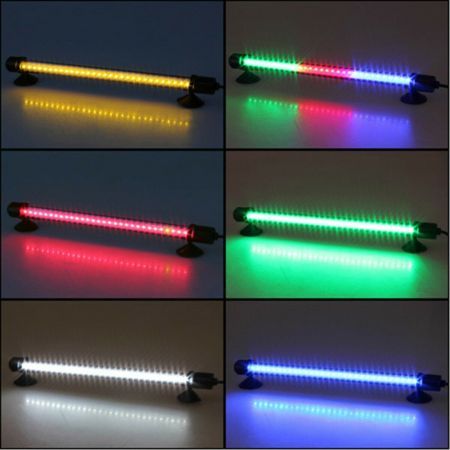 FOCUSPET 30 LED 28cm Aquarium Tank Fish Bar Light Waterproof Submersible Stick Strip Lamp 220V UK