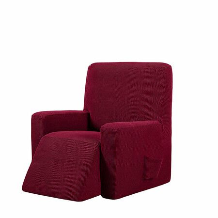 Elastic Recliner Chair Cover Full Coverage Sofa SlipCover Protector Stretch Dustproof Armchair CoverWine Red
