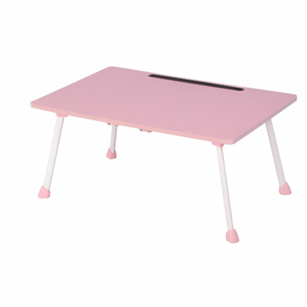 Laptop Desk Table Portable Folding Desk Notebook Table Lap Tray Bed with Slot for Children Student HomeWhite maple