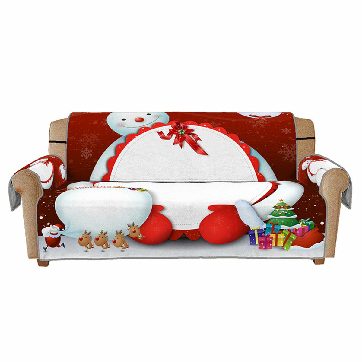 1/2/3 Seaters Christmas Sofa Mat 3D Printed Sofa Cover Slipcover Chair Protector Home Office Furniture Decorations3 Seaters