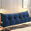 Sofa Back Cushion Bed Couch Seat Rest Pad Waist Support Backrest Triangular Wedge Pillow Home Office Furniture Decorations Dark Blue