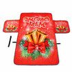 1 Seater Sofa Mat Red Christmas Bells Sofa Cover Pet Kid Seat Protector Chair Protective Mat Slipcover Home Office Furniture Decoration