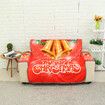 1 Seater Sofa Mat Red Christmas Bells Sofa Cover Pet Kid Seat Protector Chair Protective Mat Slipcover Home Office Furniture Decoration