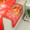 1 Seater Sofa Mat Red Christmas Bells Sofa Cover Pet Kid Seat Protector Chair Protective Mat Slipcover Home Office Furniture Decoration