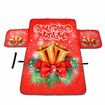 2 Seaters Sofa Mat Red Christmas Bells Sofa Cover Pet Kid Seat Protector Chair Protective Mat Slipcover Home Office Furniture Decoration