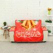 2 Seaters Sofa Mat Red Christmas Bells Sofa Cover Pet Kid Seat Protector Chair Protective Mat Slipcover Home Office Furniture Decoration