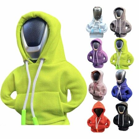 Car Shift Knob Hoodie,Funny Gear Shift Knob Shirt Sweater,Winter Warm Shift Knob Cover Sweater Shirt,Automotive Interior Novelty Accessories Decorations,Universal Fit Knob Cover Gift (Green)