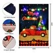 Lighted Christmas Garden Flag, LED Red Truck Flag, Vertical Merry Christmas Flag for Outdoor Yard Garden Lawn Decoration(12x18 Inch)