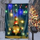 Merry Christmas Lighted Garden Flag 12x18 Inch Double Sided LED Solar ...