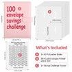 100 Envelopes Challenge Binder,A5 Money Saving Budget Binder with Cash Envelopes - Savings Challenges Book to Save 5,050 Dollars (Pink)