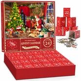 Jigsaw Puzzle Advent Calendar 2023-1008 Pieces Jigsaw Puzzle for Adult Kids,24 Days Countdown Calendar,Santa's Surprise,19.7 inches x 27.6 inch,Family Game Puzzle,Christmas Gift Idea for Teens Adult