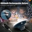 Portable Camping Fan with LED Lantern USB Rechargeable Waterproof Tent Fan with Hanging Hook Magnet Survival Kits for Indoor Outdoor Hiking Car