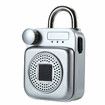 Mini Backpack Shape bluetooth Speaker Smart Lock USB Charging APP/Fingerprint Unlock PadlockSilver gray