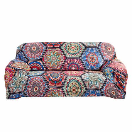 2 Seaters Elastic Sofa Cover Bohemian Digital Printing Chair Seat Protector Stretch Couch Slipcover Accessories Decorations#4