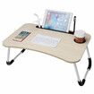 USB Computer Desk Multifunctional Portable Bed Computer Desk Lazy Foldable Lazy Laptop Table for Home Office DormitoryGreen