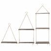 1/2/3 Tiers Wall Mounted Storage Holder Wooden Hanging Rope Shelf Floating Rack1  Layer