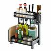 ZHIMI ZM-049 Kitchen Dish Drainer Dry Rack 2/3 Tier Spice Jars Bottle Stainless Organizer.A3 Layers